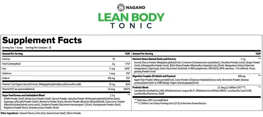lean-body-tonic-supplement-facts